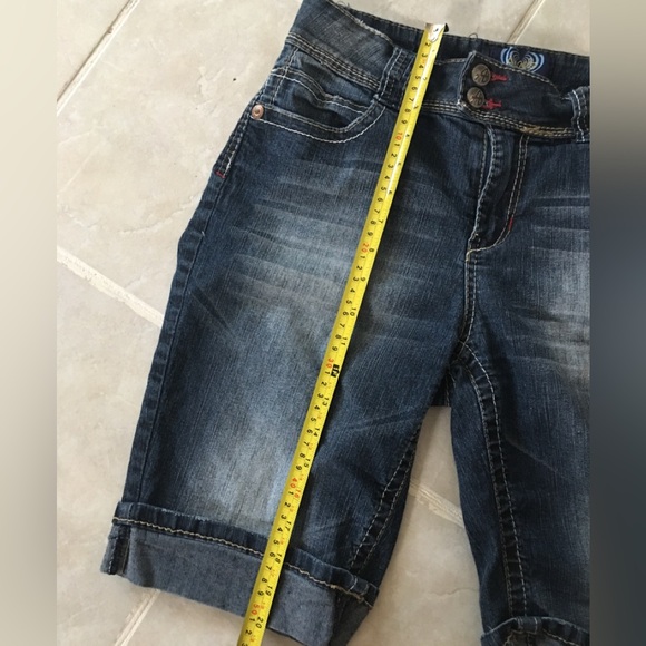 Angels Jean shorts size 8.  Cuffed - Picture 7 of 9
